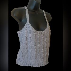 Anthropologie | Weekend Los Angeles grey ribbed sweater tank | crop top NWT M.